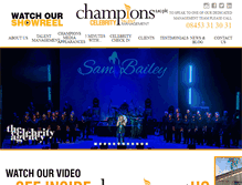 Tablet Screenshot of championscelebrity.com